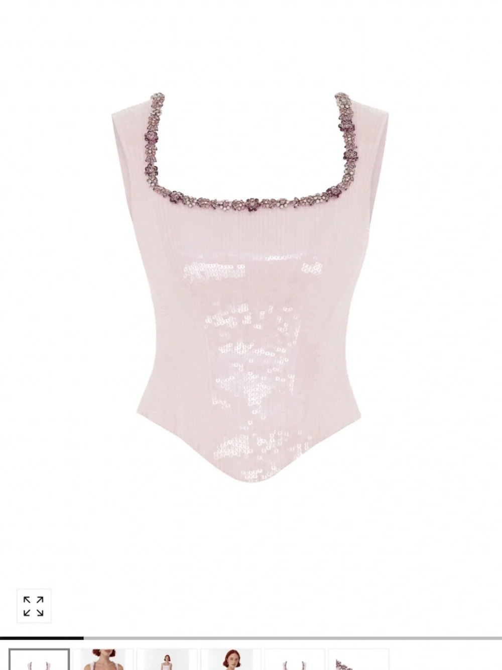 Clio Peppiatt corset and skirt blossom in blush